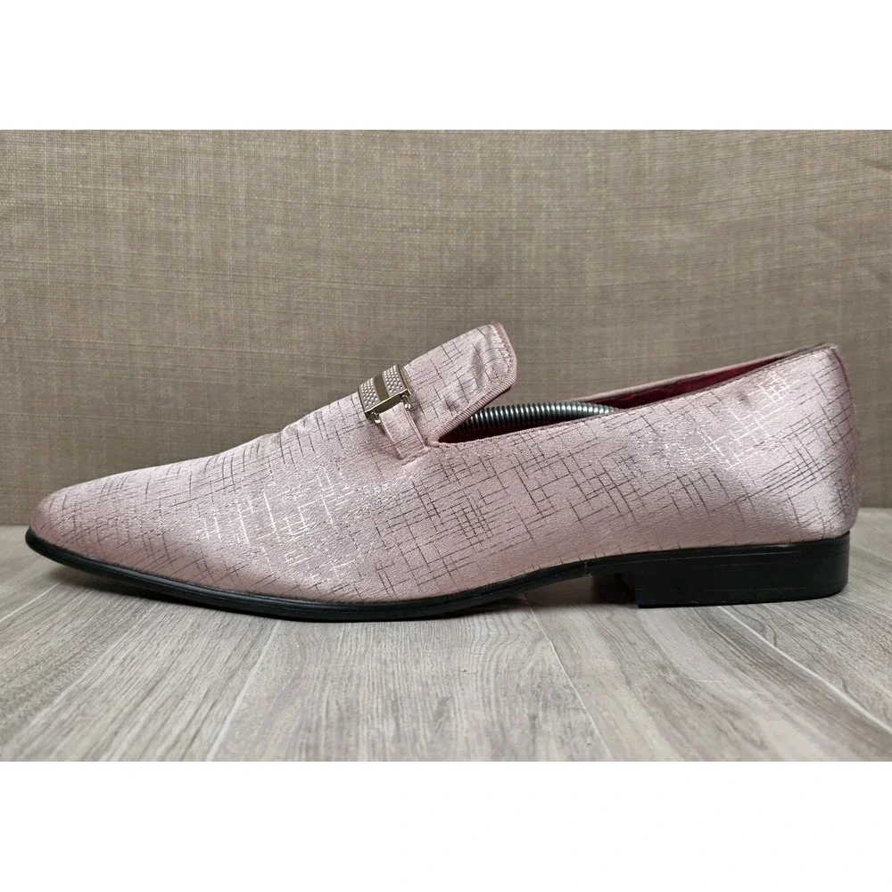 AM After Midnight Salmon Pink Slip‎ On Dress Shoes Men's Size 13M Prom Dance